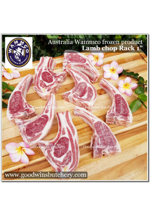 Lamb CHOP RACK (cut from rack) Australia WAMMCO 1" 2.5cm (price/pack 600g 4-5pcs)